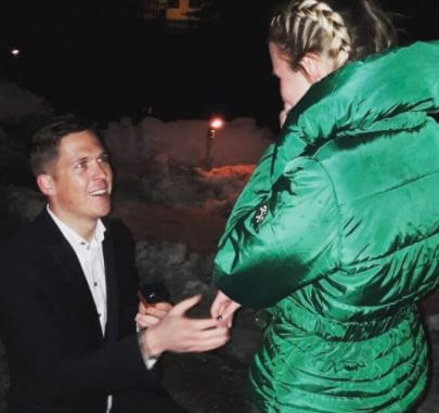 Tim Koeman proposing to Chloe in October 2017.